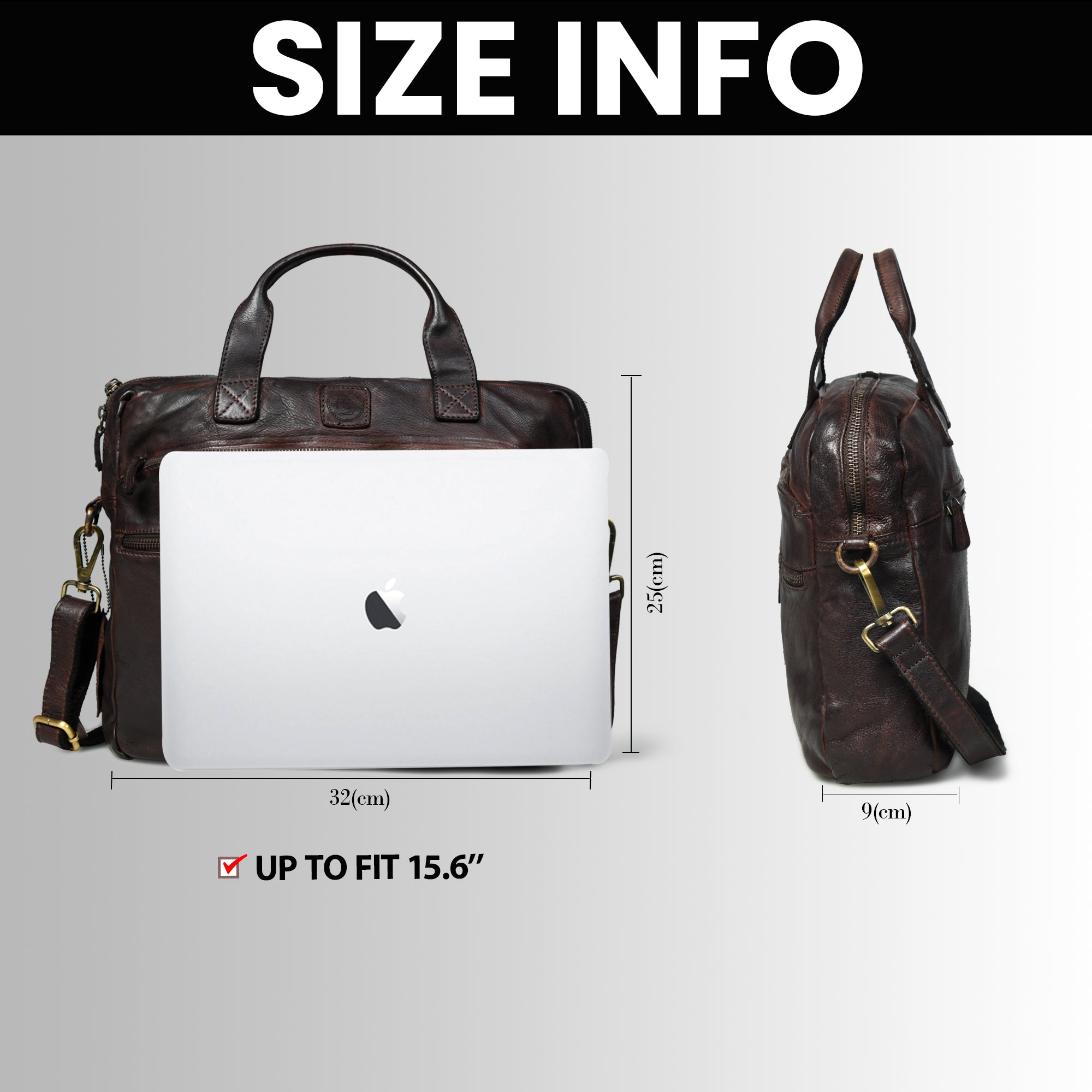 Voyager Vintage Leather Laptop Bag - Tan Colour